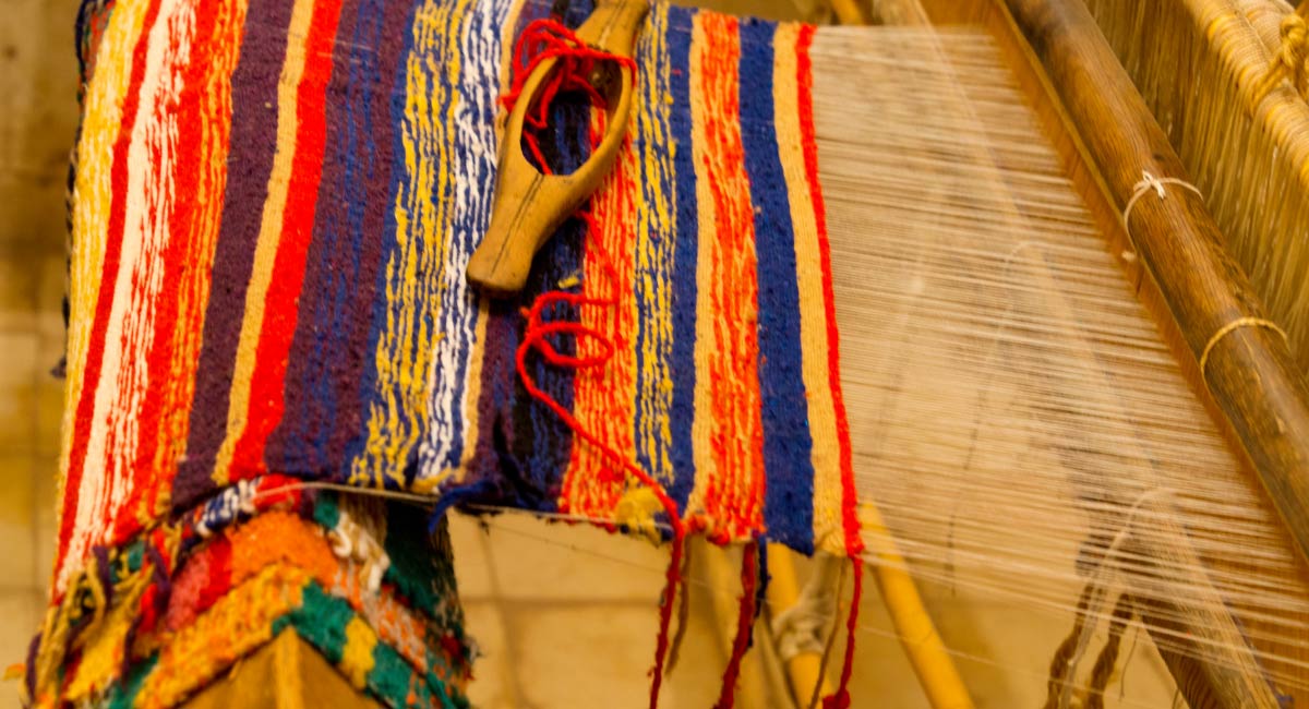 Weaving art on the loom